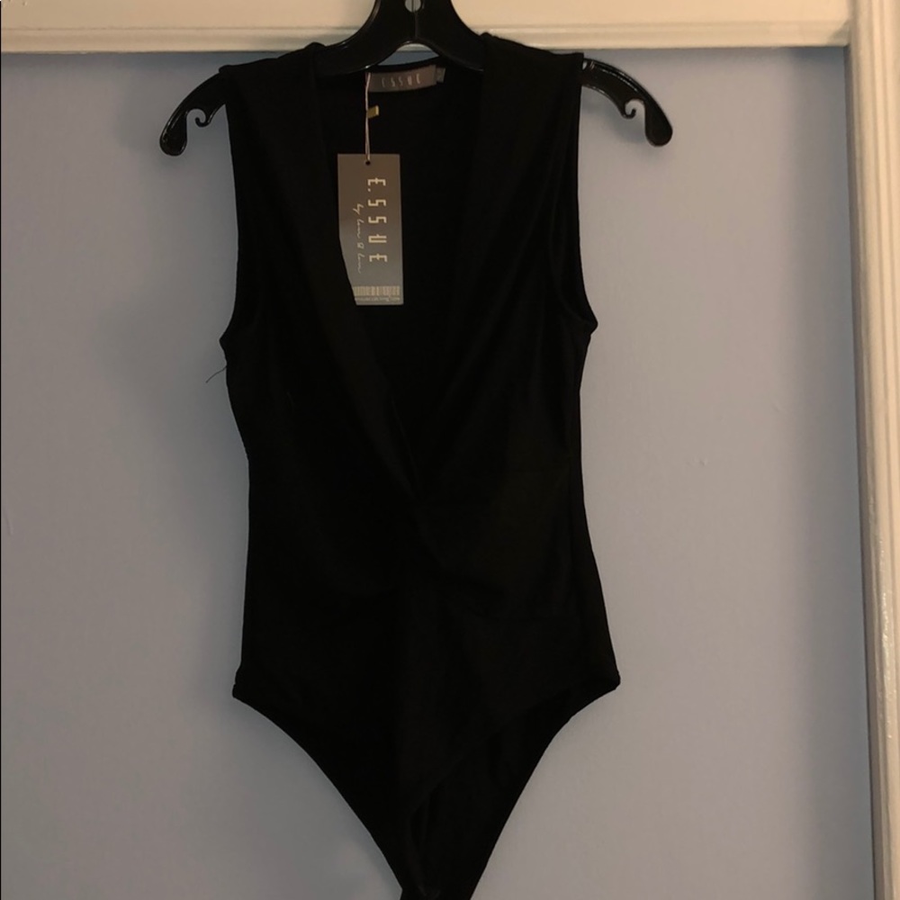 NWT Tobi Black Bodysuit with Knotted Waist